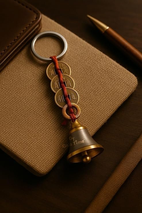 GT Gala Time Guardian Bell Key Chain for Bike | Good Luck Charm Key-Chain